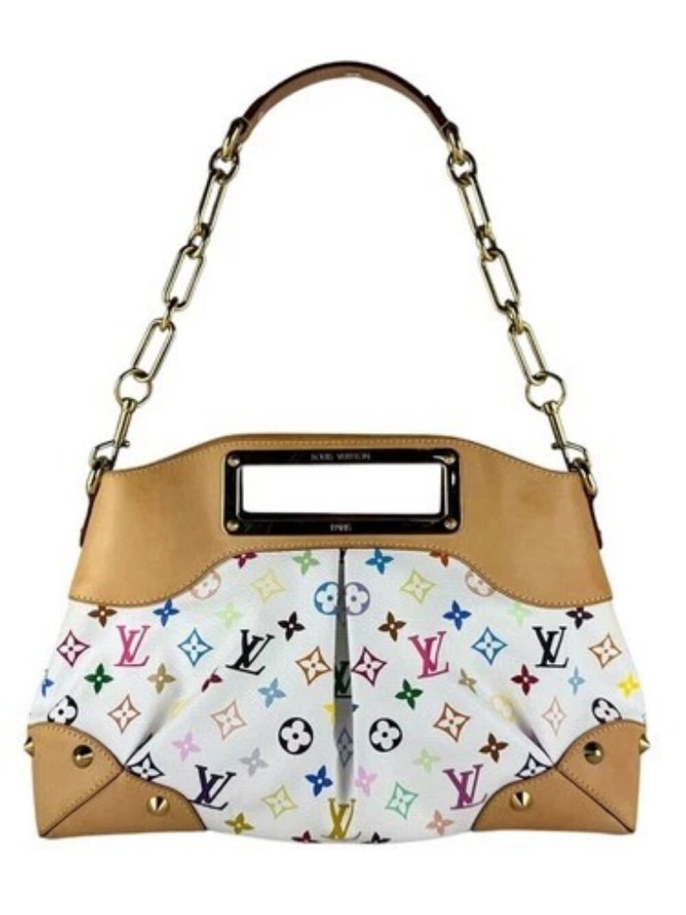 Auth LOUIS VUITTON Multicolor Judy MM Handbag Shoulder Bag Blanc M40255 - z10675